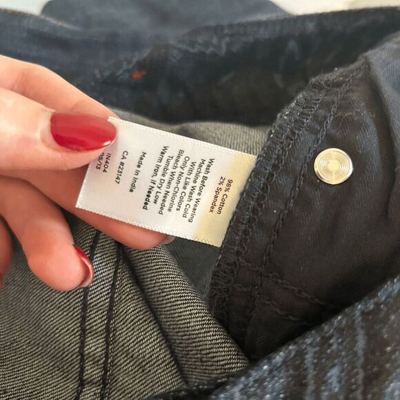 Talbots Heritage Slim Ankle Dark Wash Leaf Patterned Jeans 16W - Picture 4 of 4